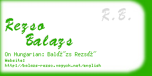 rezso balazs business card